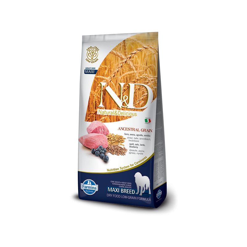 Agneau & Myrtille Ancestral Grain chien medium & maxi (2.5 kg) - Farmina