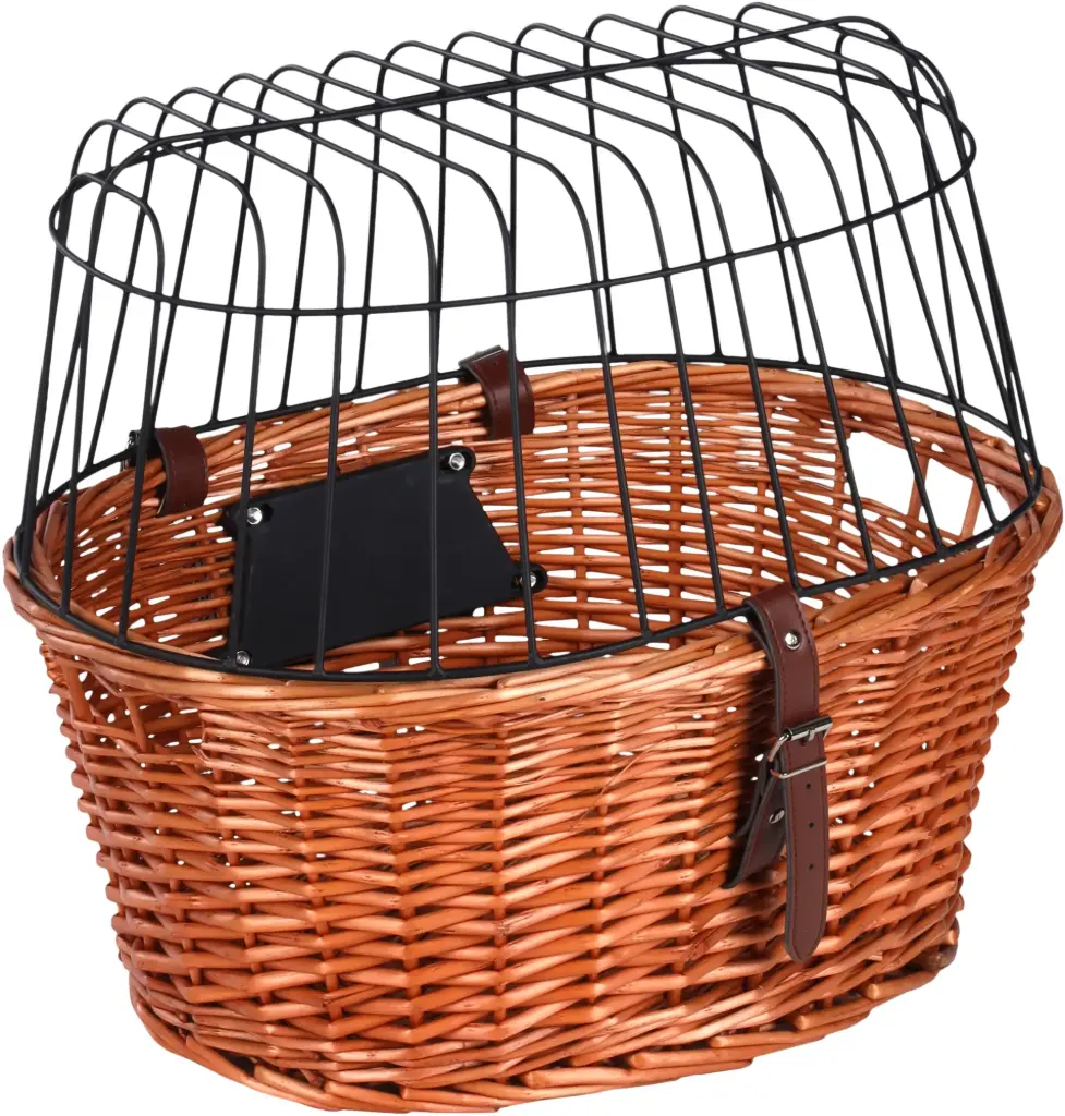 [13002_23540] Panier pour vélo "Canna" (Naturel) - Flamingo