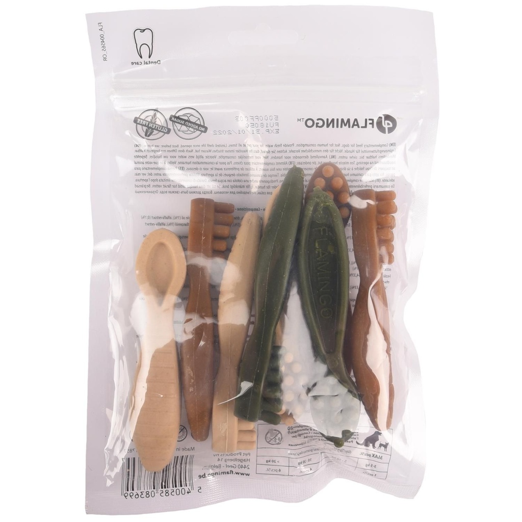 Veggie brosses à dents 10 cm (160 g) - Flamingo