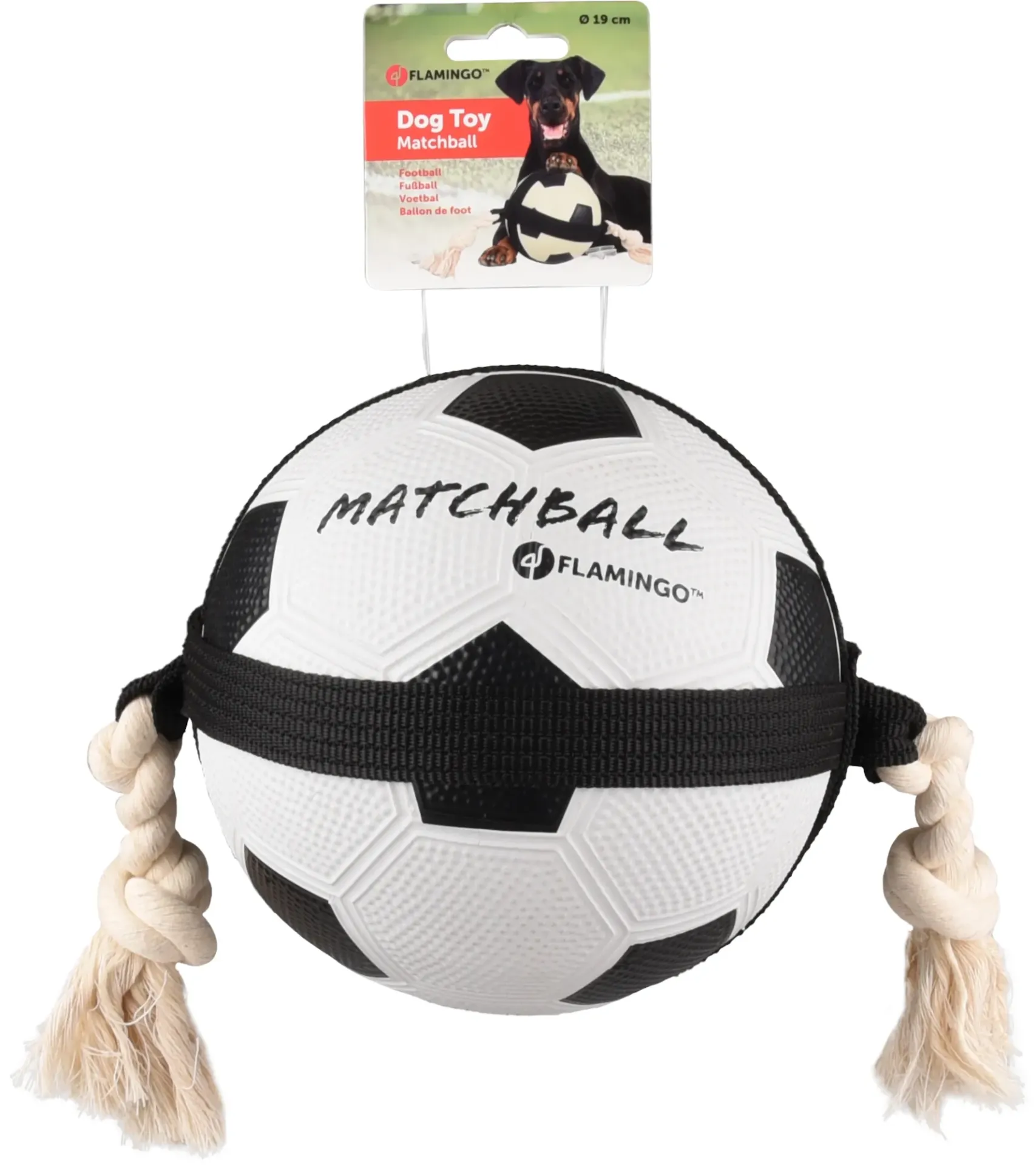 Ballon pour chien "Matchball" (19 cm) - Flamingo