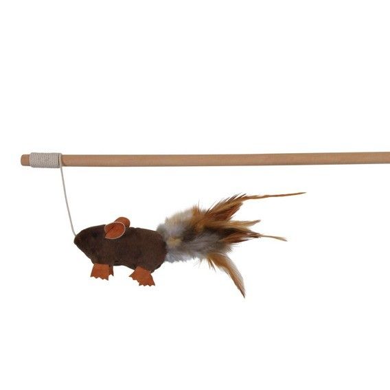 Baguette souris avec plume 50 cm - Trixie