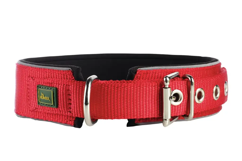 Collier "Neopren Reflect" rouge/noir (Taille 60) - Hunter