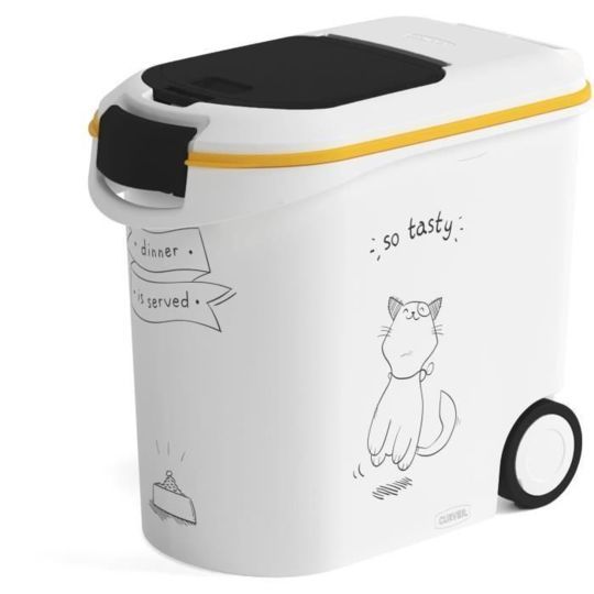 [13081] Conteneur à croquettes (12 kg/35 litres) pour chat - Curver