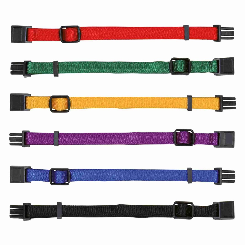 Set de 6 colliers pour chiots - Vifs (M/L) (couleur aléatoire) - Trixie