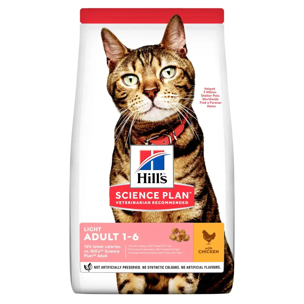 [13135_23933] Feline Adult Light au poulet (3 kg) - Hill's Science Plan