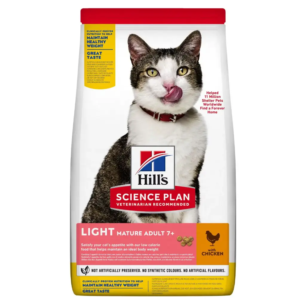 Feline Mature Light 7+ au poulet (7 kg) - Hill's Science Plan