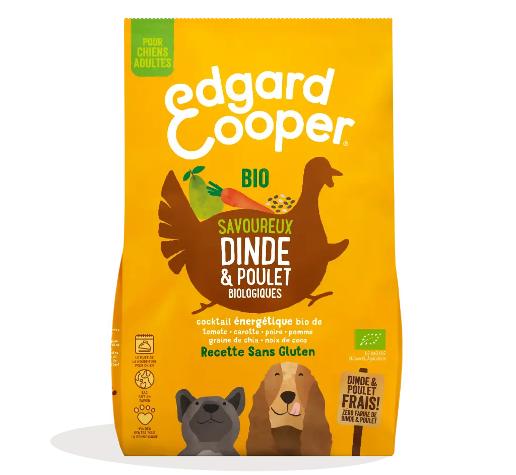 [13212_24057] Croquettes bio "Savoureux dinde & poulet" (2.5 kg) - Edgard & Cooper