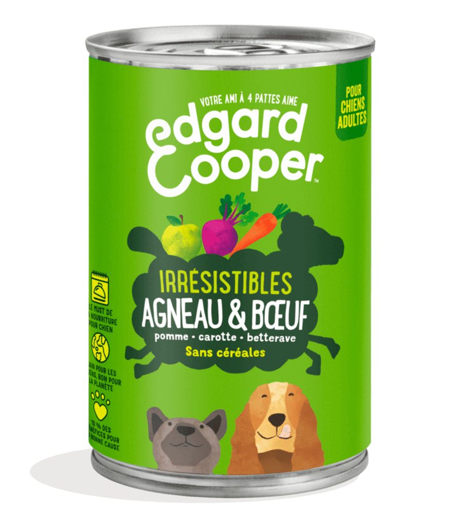 Boîte "Irrésistibles agneau & bœuf" sans céréales (400 g) - Edgard & Cooper