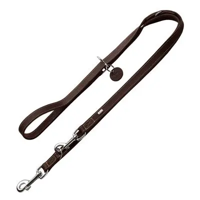 Laisse "Führleine" marron en cuir de boeuf (M) - Hunter
