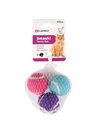 Balles de tennis + clochettes pour chat (Pack de 3) - Flamingo
