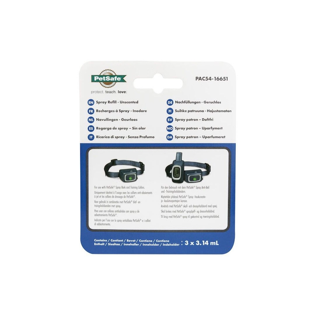 Recharge spray sans odeur pour collier à spray - Petsafe