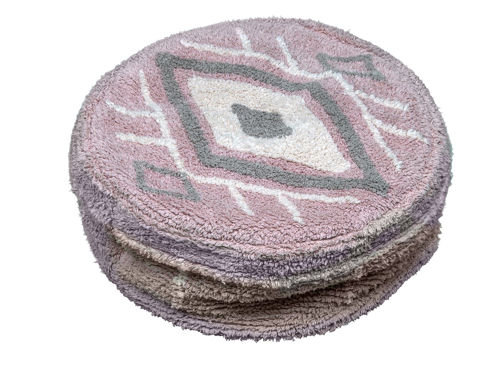 [13524] Pouf "Bobo" rose - Fantail