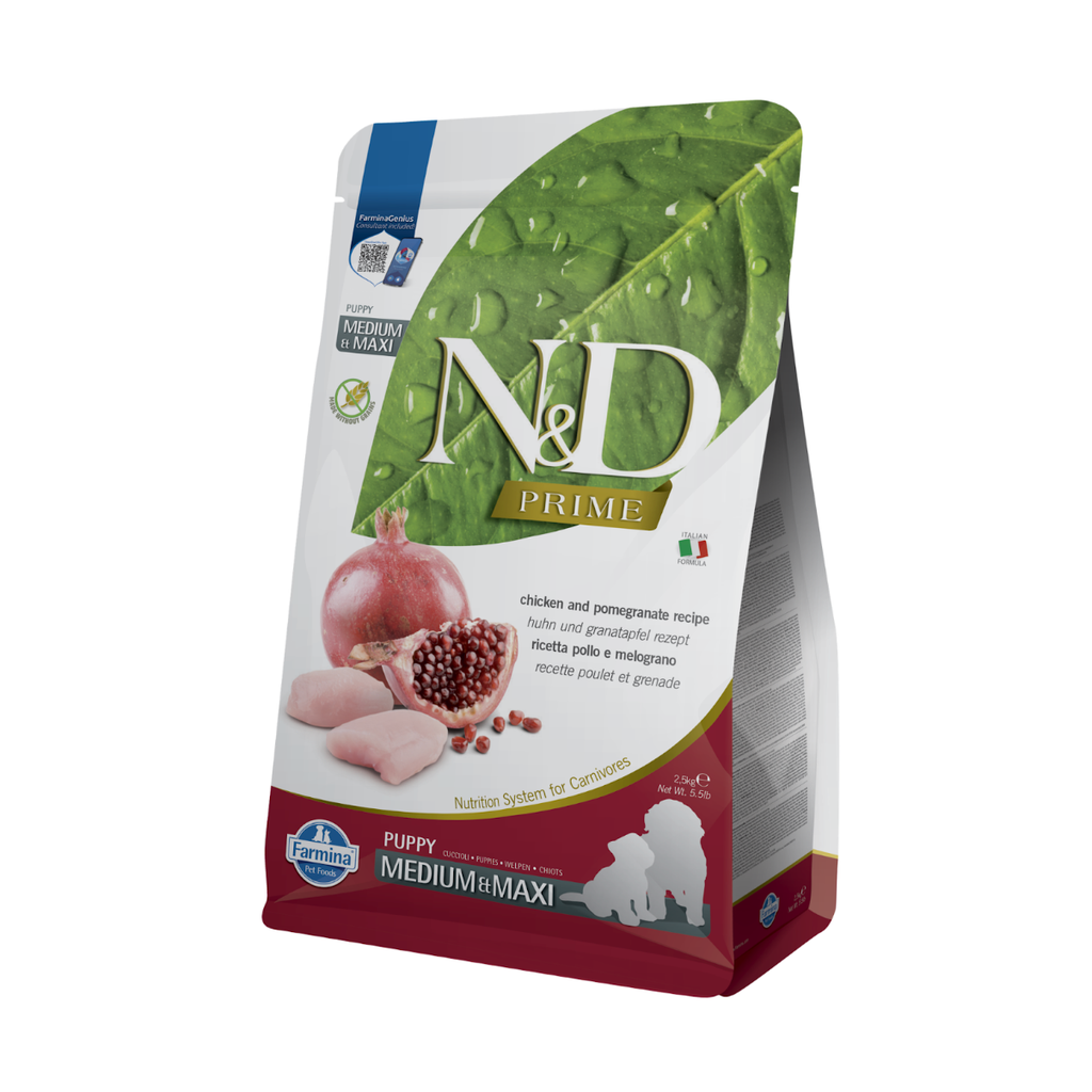 [13634_25299] Poulet & Grenade "Prime" Chiot Medium & Maxi (2.5 kg) - Farmina