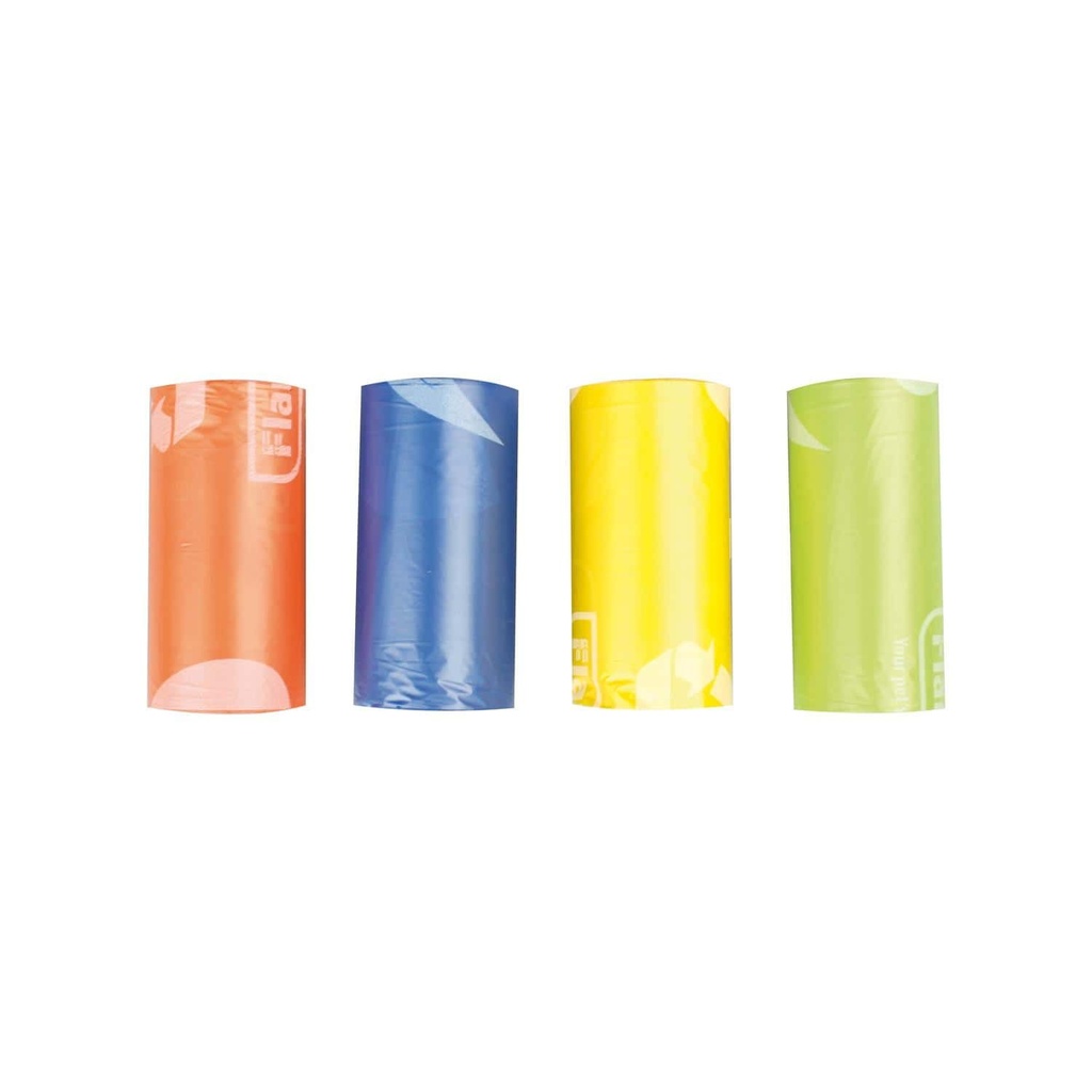 Sacs ramasse crottes biodégradables x 4 - Flamingo