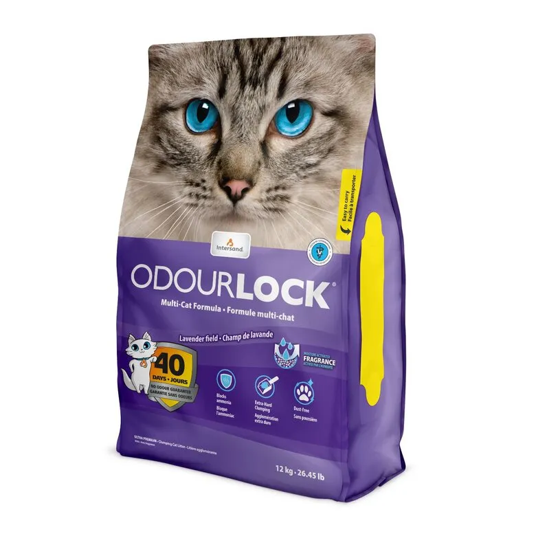 [13651_24742] Litière Odour Lock lavande (12 kg) - Intersand