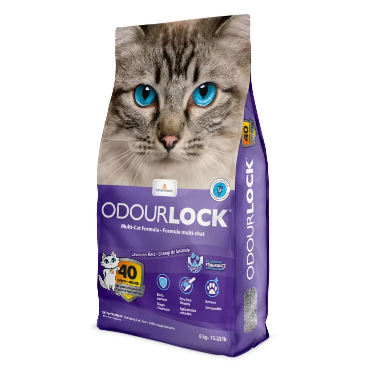 [13651_28632] Litière Odour Lock lavande (6 kg) - Intersand