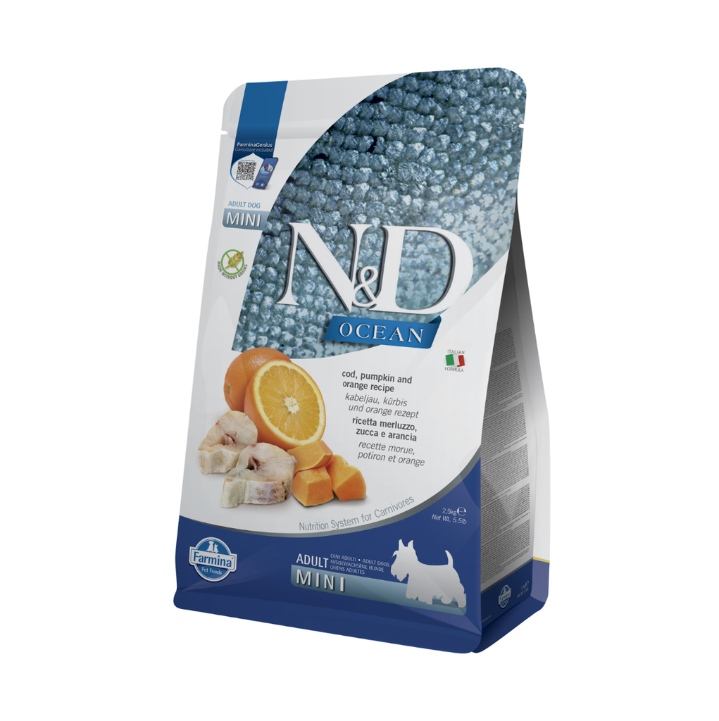 Océan Morue, Potiron & Orange Chien Mini (2.5 kg) - Farmina
