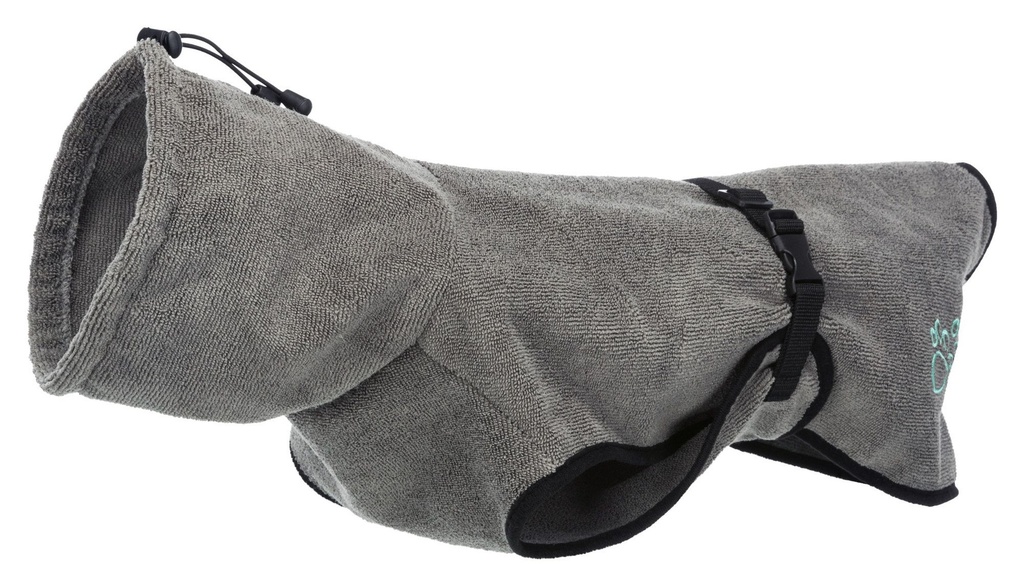 [13671_24783] Peignoir de bain pour chien gris (S) - Trixie