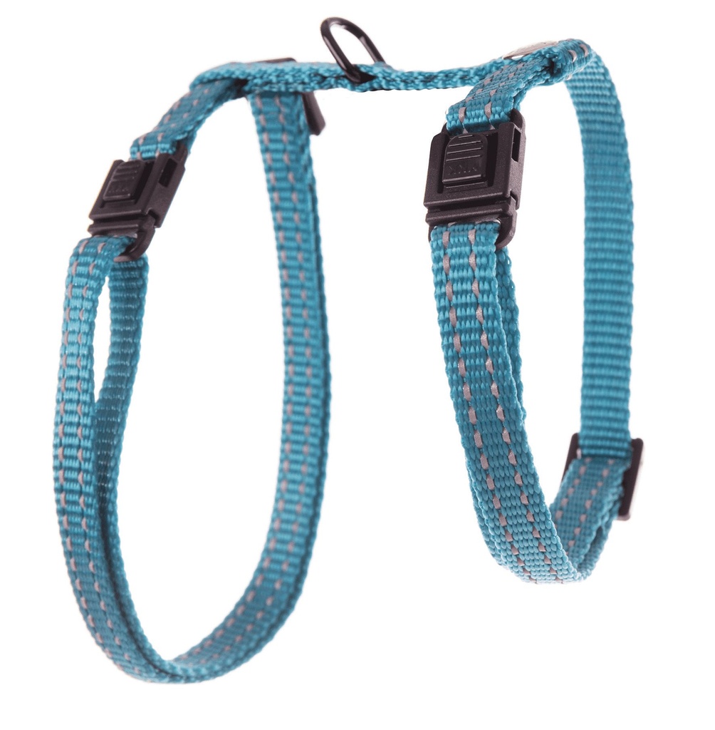 Harnais "H" Flash réglable pour chat (Bleu)- Martin Sellier