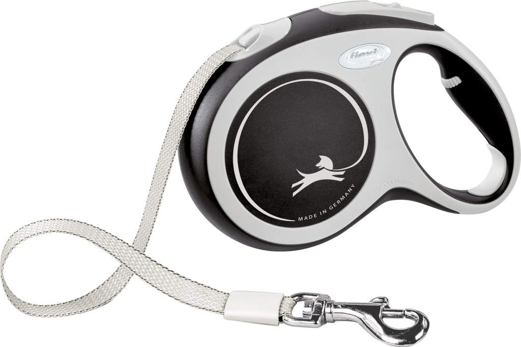 Laisse sangle "New Comfort" noir (L 5m) - Flexi