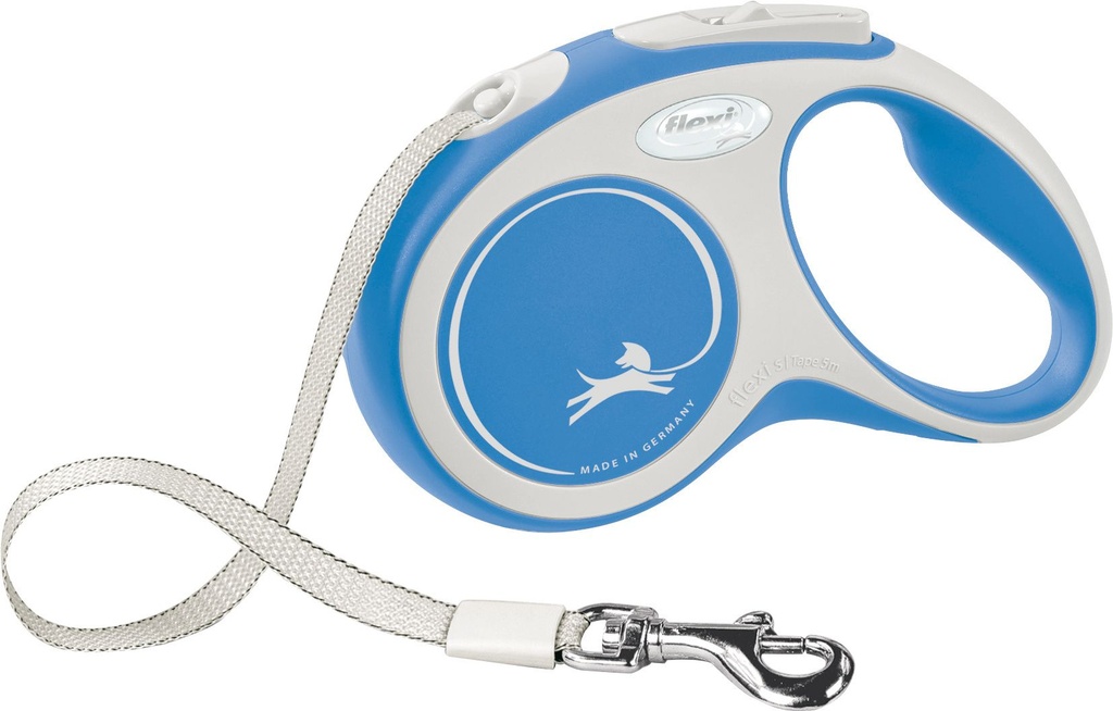 Laisse sangle "New Comfort" bleu foncé (S) - Flexi