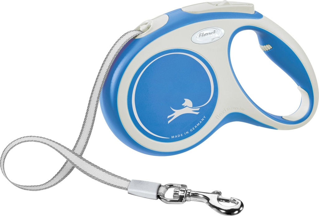 Laisse sangle "New Comfort" bleu foncé (M) - Flexi