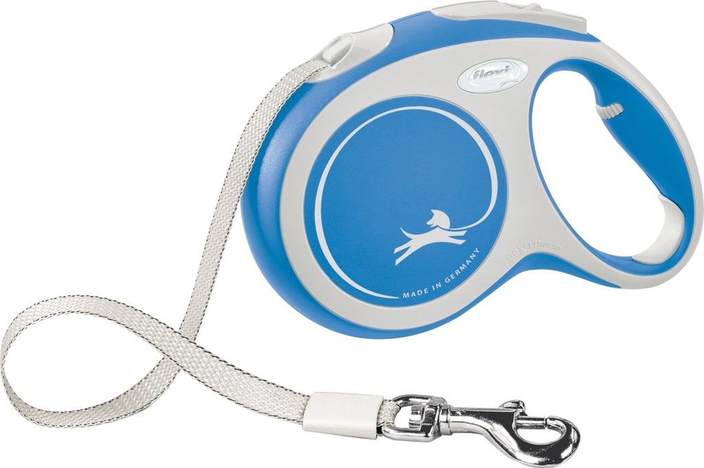 Laisse sangle "New Comfort" bleu foncé (L 5m) - Flexi