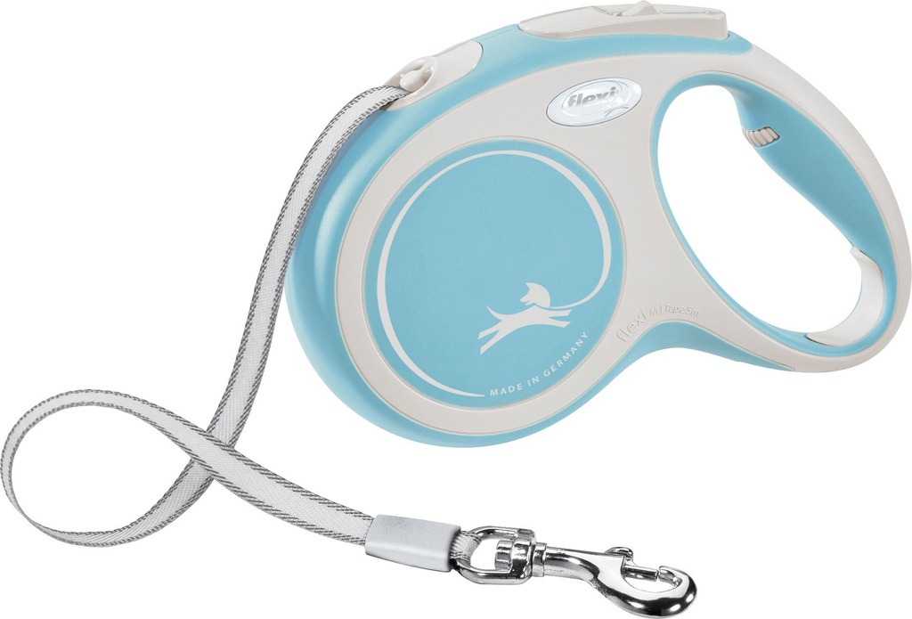 [13906_25254] Laisse sangle "New Comfort" bleu clair (M) - Flexi