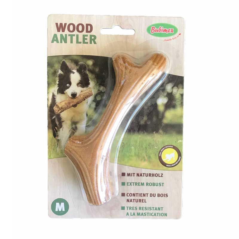 Stick à mâcher en bois "Wood Antler" (M) - Bubimex