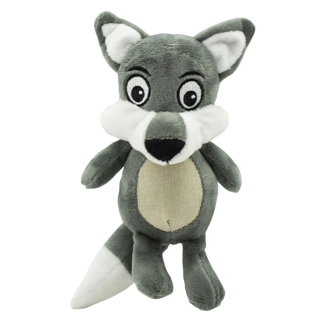 Peluche pour chien avec squeaker "Loup" (15 cm) - Bubimex