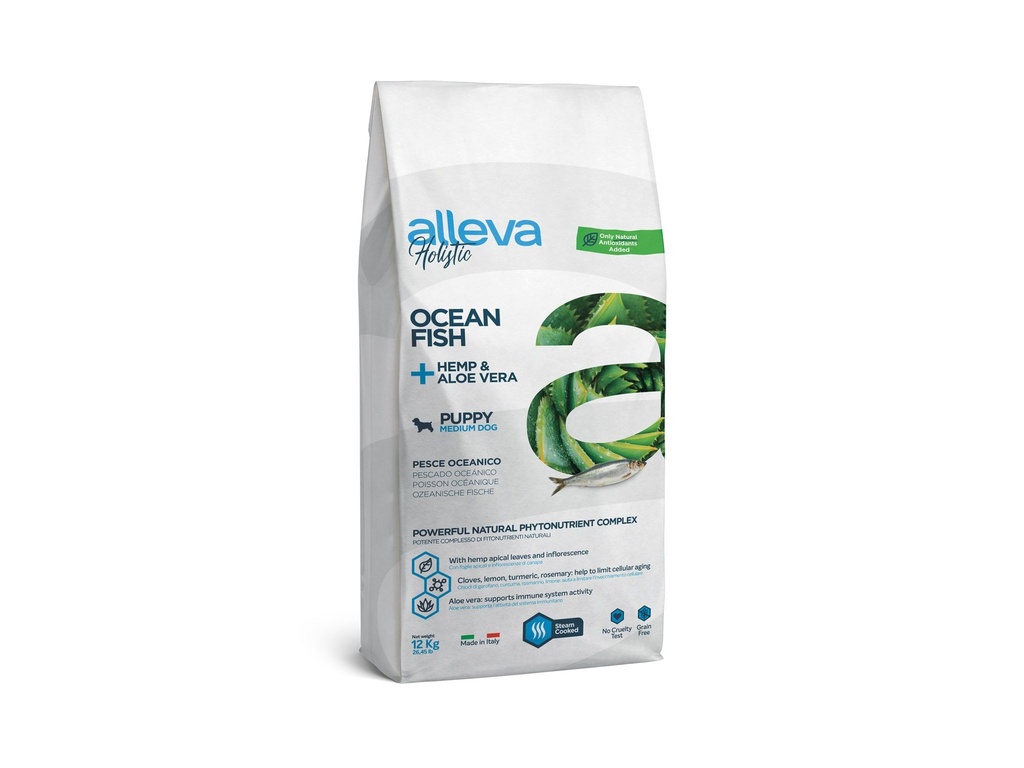 Puppy/Junior Medium poisson "Alleva Holistic" (12 kg) - Alleva