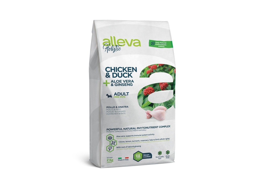 Adulte Mini poulet et canard "Alleva Holistic" (2 kg) - Alleva