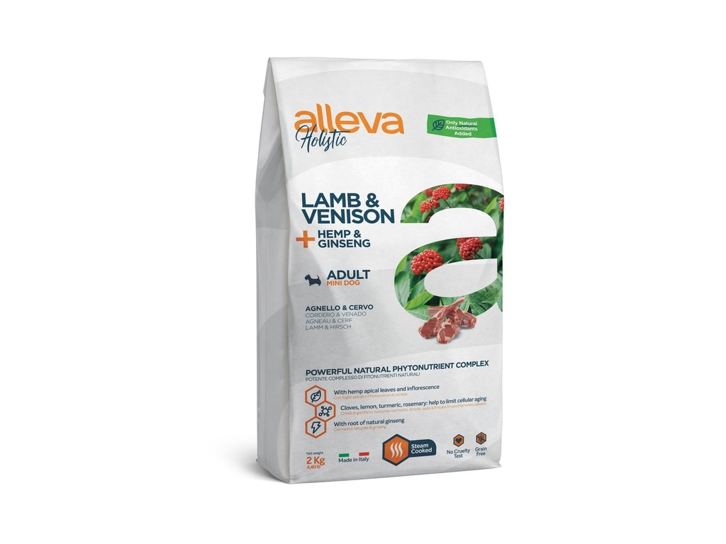 [13951_25293] Adulte Mini Agneau et Cerf "Alleva Holistic" (2 kg) - Alleva