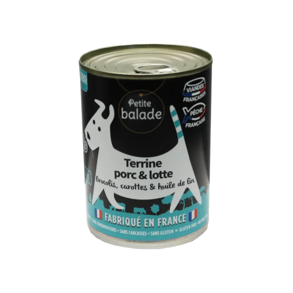 Boite de Terrine de Porc et de Lotte (400 g) - Petite balade