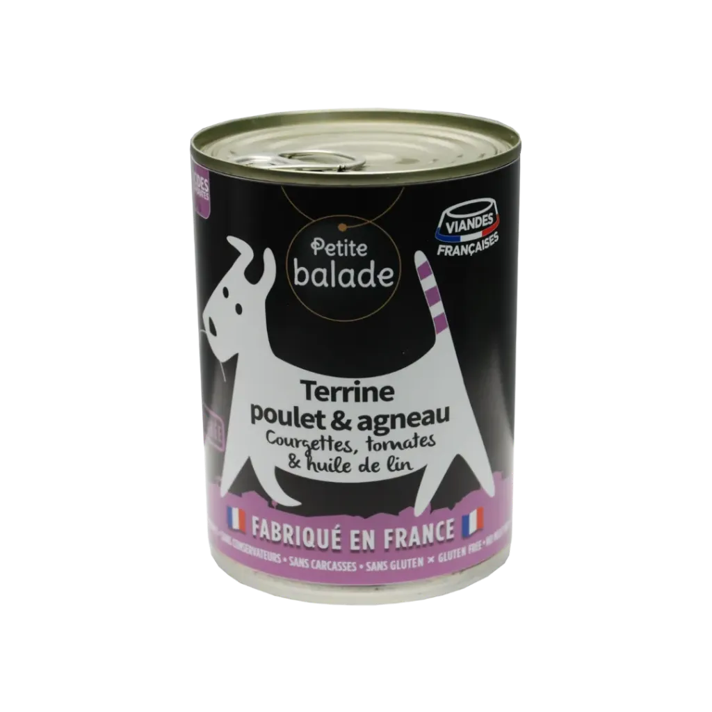 [13972] Boite de Terrine de Poulet et d'Agneau (400 g) - Petite balade