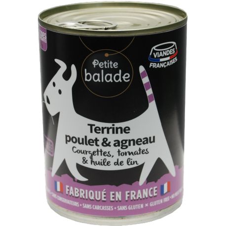 [13972] Boite de Terrine de Poulet et d'Agneau (400 g) - Petite balade