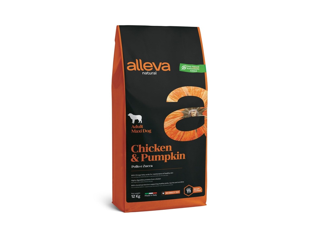 Adult Maxi "Alleva Natural" Poulet et Potiron (12 kg) - Alleva