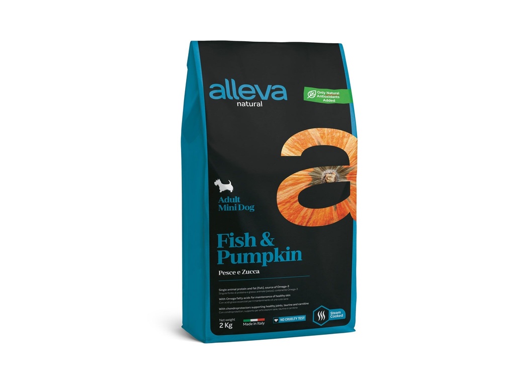 Adult Mini "Alleva Natural" Poisson et Potiron (2 kg) - Alleva