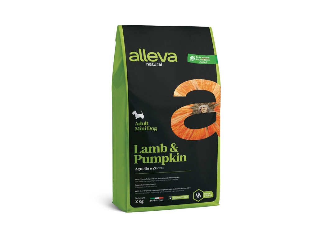 Adult Mini "Alleva Natural" Agneau et Potiron (2 kg) - Alleva