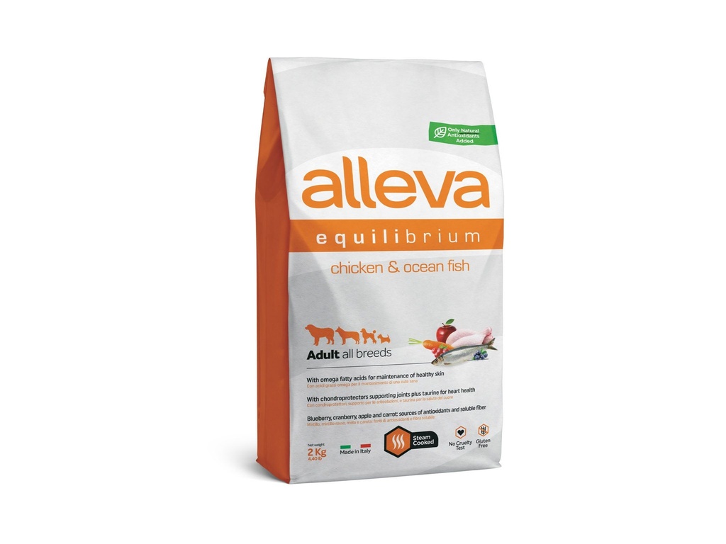 Adulte All Breeds "Equilibrium All Day Maintenance" Poulet et Poisson (2 kg) - Alleva