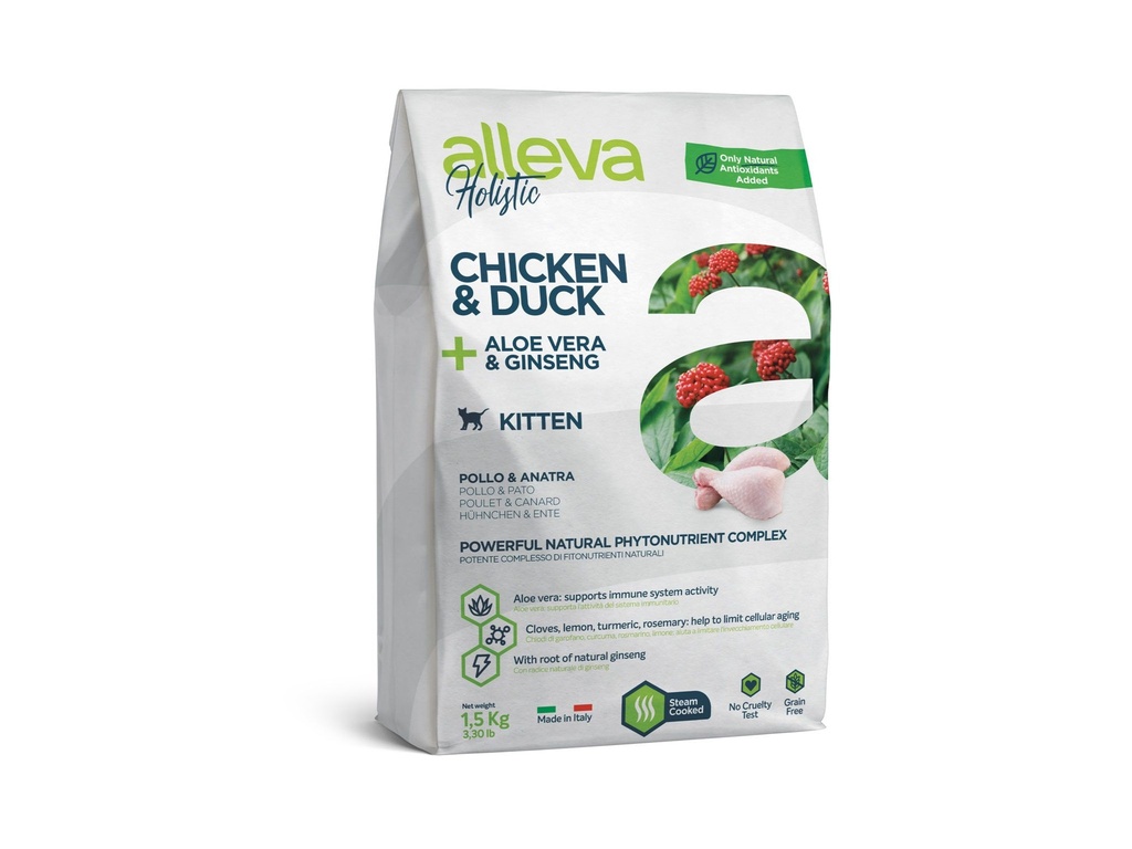 Kitten Poulet et Canard "Alleva Holistic" (1.5 kg) - Alleva