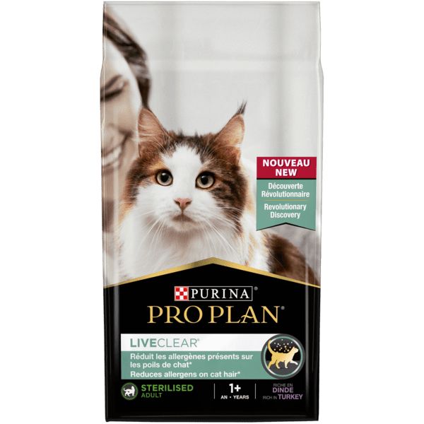 Pro Plan Cat Liveclear Sterilised Adult riche en Dinde (2.8 kg) - Nestlé