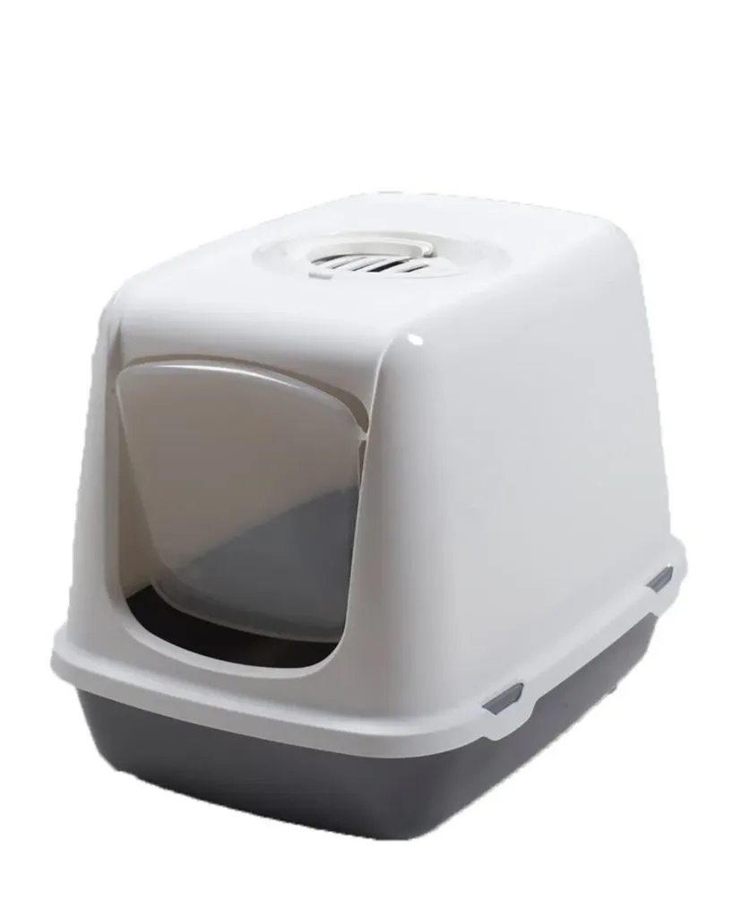 [14081] Maison de toilette Oscar blanc et gris - Savic