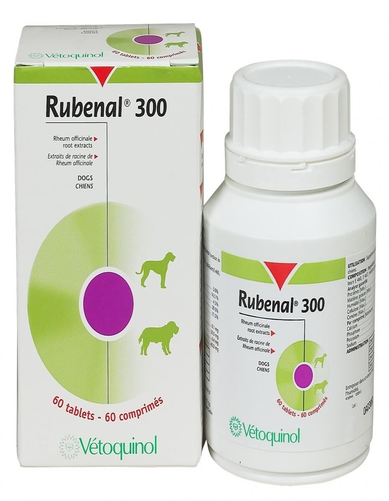 Rubenal (Boite : 20 comprimés | Dosage : 300 mg) - Vetoquinol