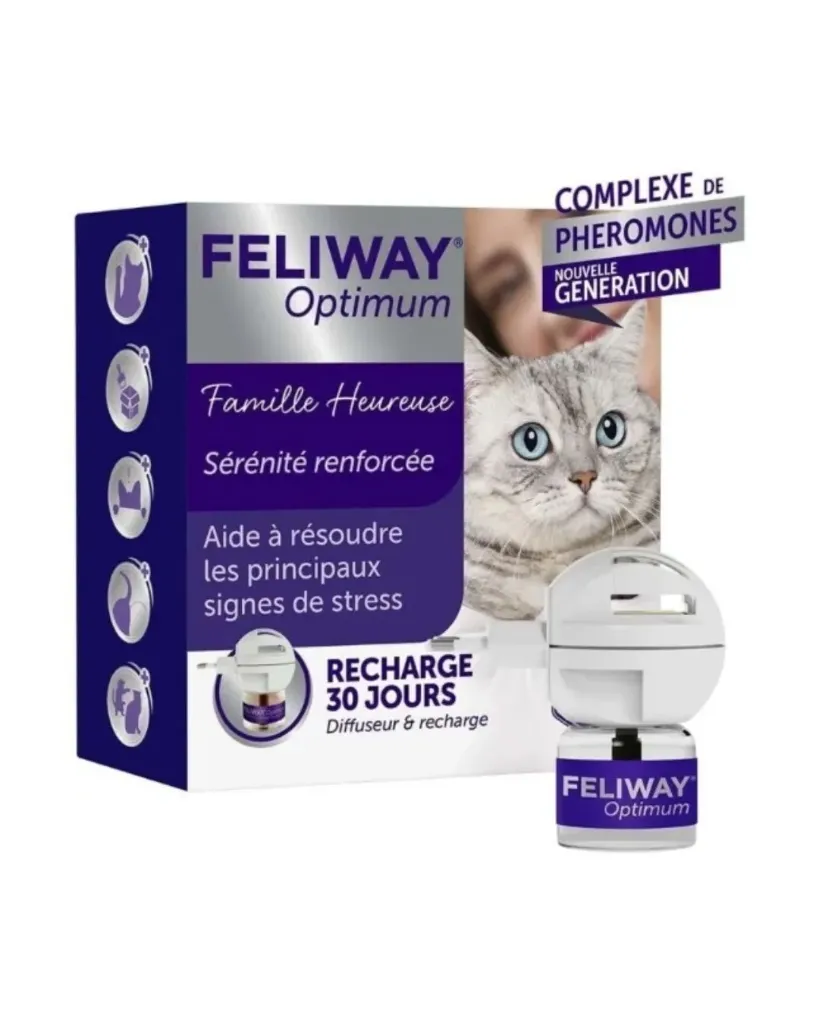 Feliway Optimum Happy Family diffuseur + recharge (48 ml) - Ceva