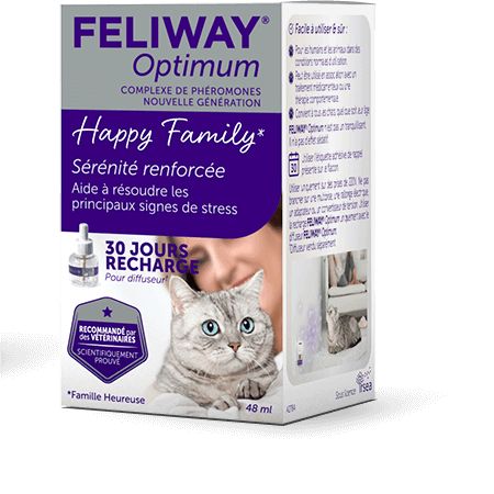 Feliway Optimum "Happy Family" Recharge (48 ml) - Ceva
