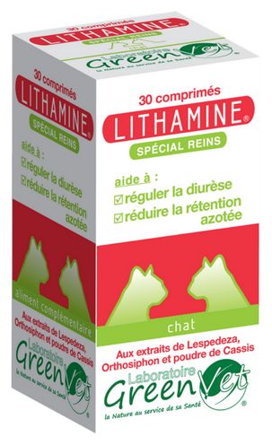 Complément alimentaire pour chat "Lithamine" (30 comprimés) - Greenvet