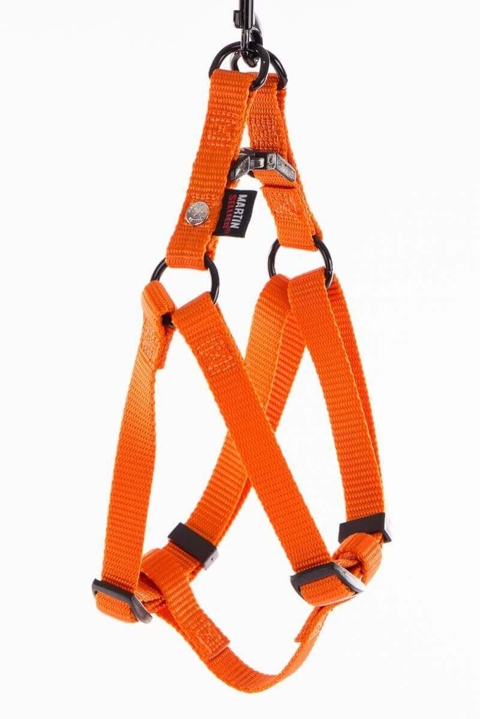 Harnais baudrier en nylon orange (Taille 3) - Martin Sellier
