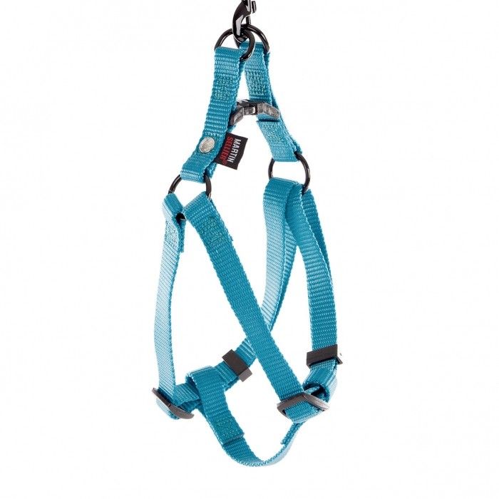 Harnais baudrier en nylon turquoise (Taille 1) - Martin Sellier