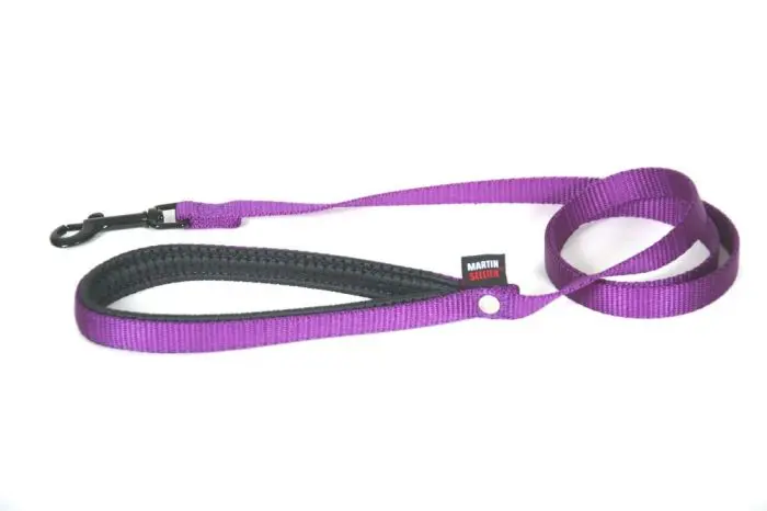 Laisse simple épaisseur en nylon - Mauve (120 x 1 cm) Martin Sellier